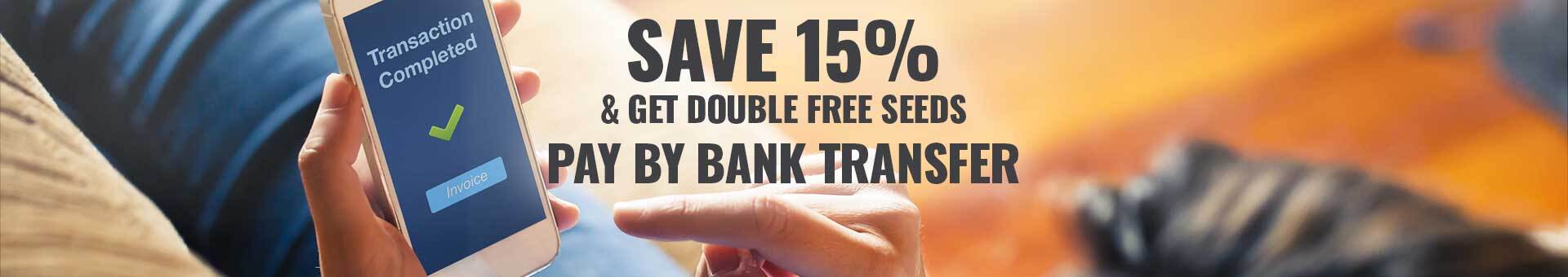 MSNL15% off bank transfer and double free seeds