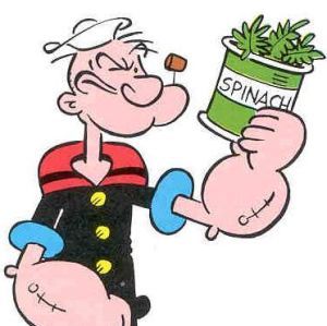 Popeye loves the green