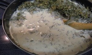 cream mixed with cannabis buds
